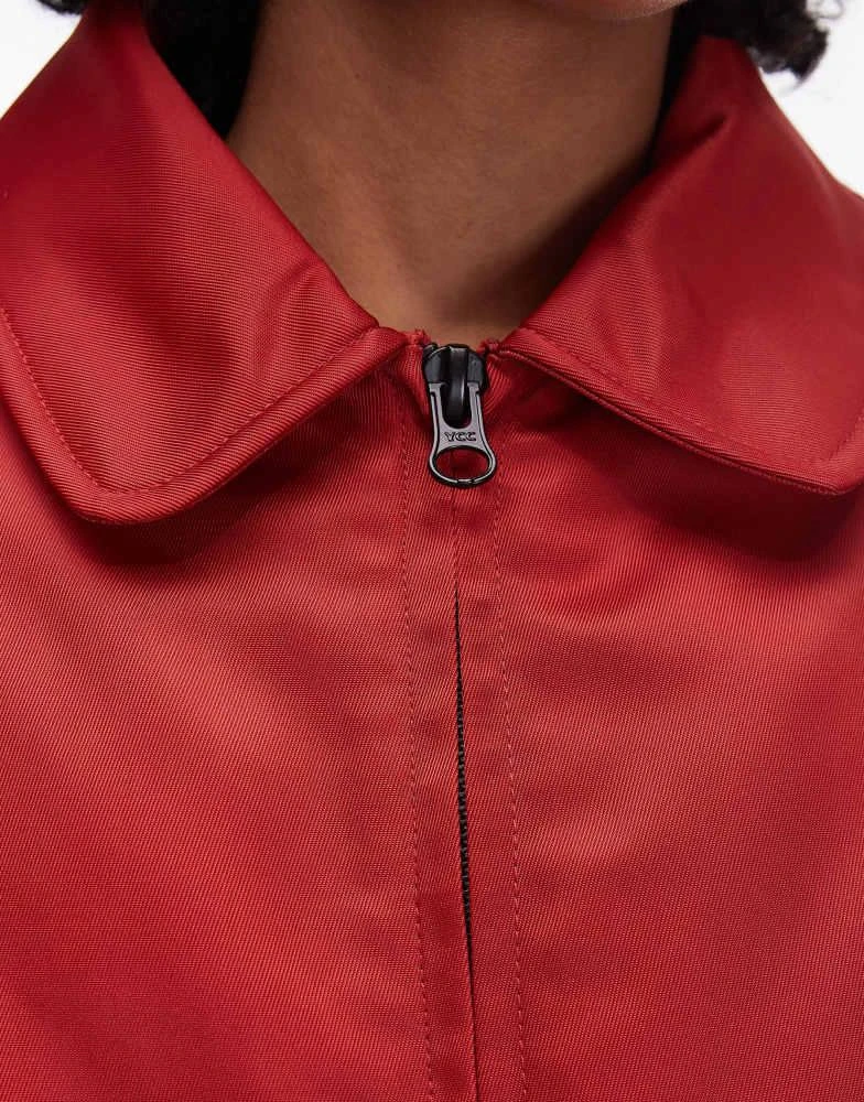 Topshop Topshop twill nylon bomber jacket in red 3