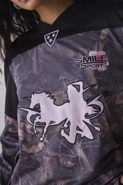 Jaded London Jaded London Resident Hater Graphic Camo Hockey Jersey 2