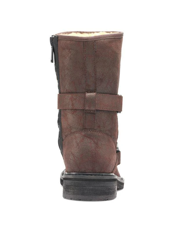 Karl Lagerfeld Paris Faux Shearling Biker Boots 3