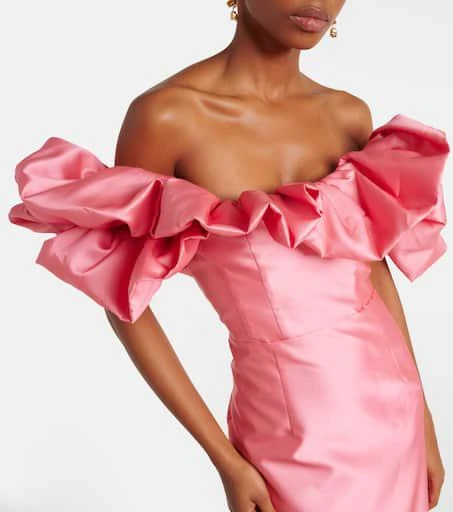 ALÉMAIS Ruffled off-shoulder gown 4