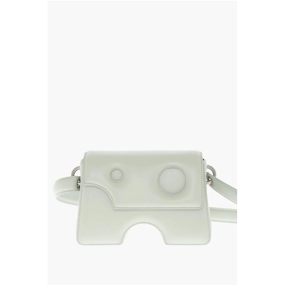 Off-White Off- Leather BURROW Crossbody Bag with Cut-Out Women's Details 1