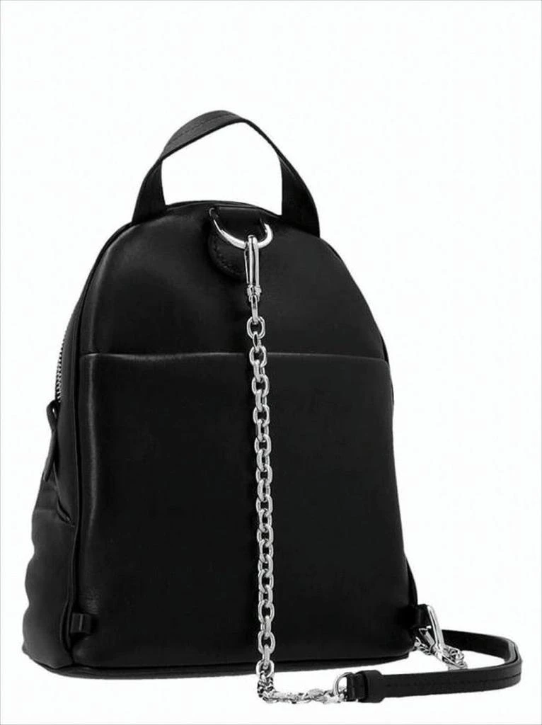 MAISON MARGIELA Compact Napa Leather Backpack With Silver Chain Detail 2