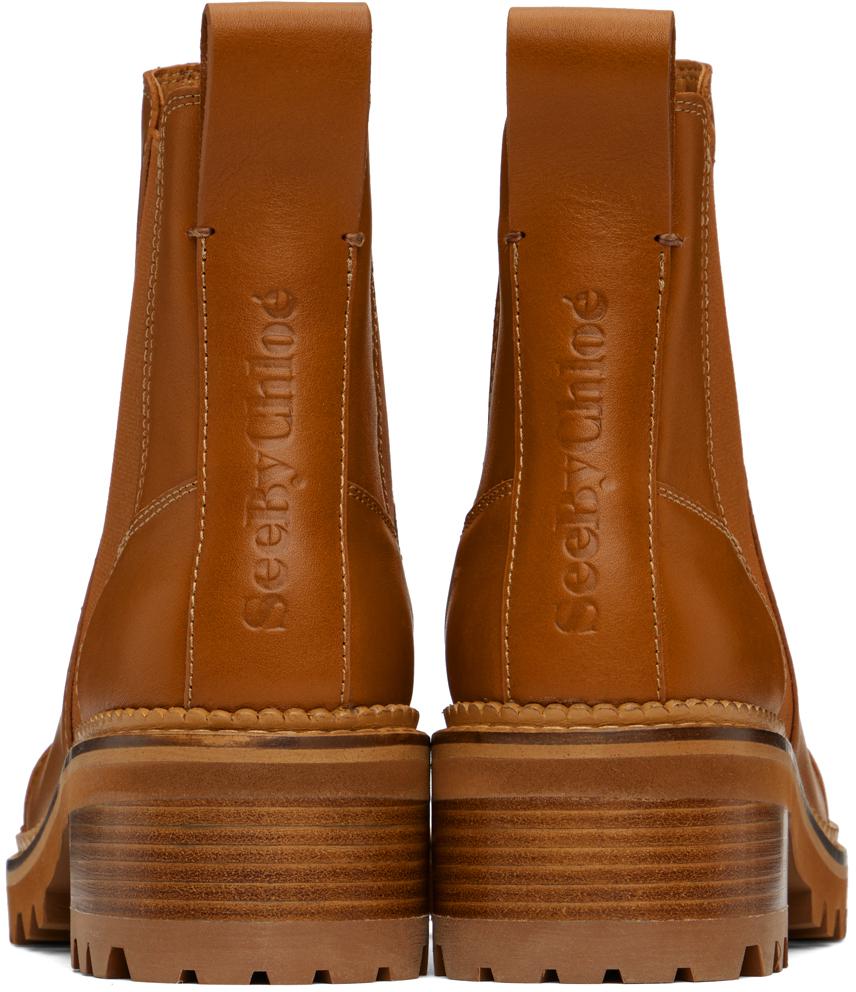 See by Chloé Tan Mallory Chelsea Boots