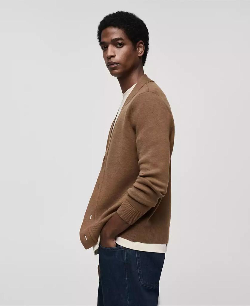 Mango Men's Knit Button-Down Cardigan