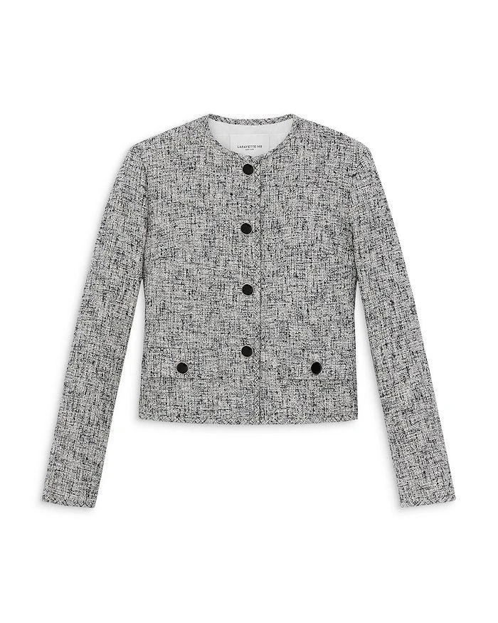 Lafayette 148 New York Collarless Flap Pocket Jacket 4
