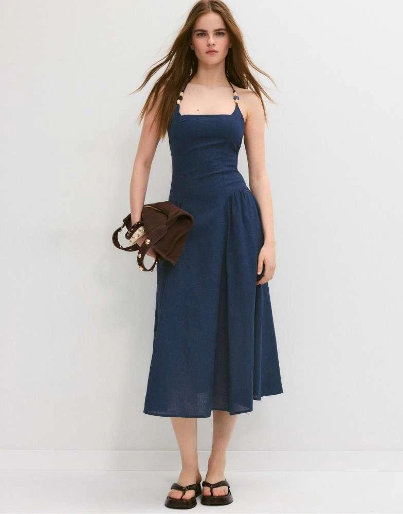 Denim Bustier Midi Dress - Exclusive  On Sale Now with Up to 20% Off |  Discover Exclusive Deals & Savings at BeyondStyle  Authentic AQUA women| dress with Limited-Time Discounts, Free Shipping,