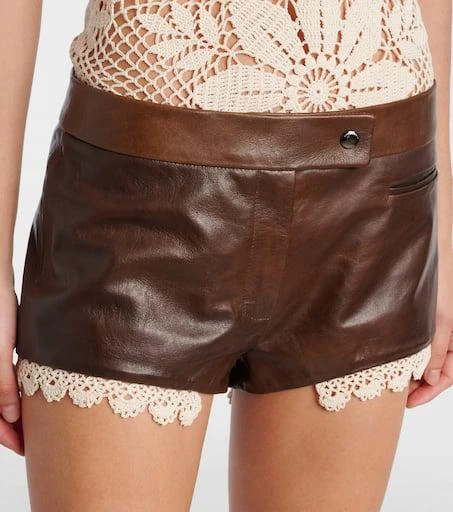 Magda Butrym Crochet leather shorts 4