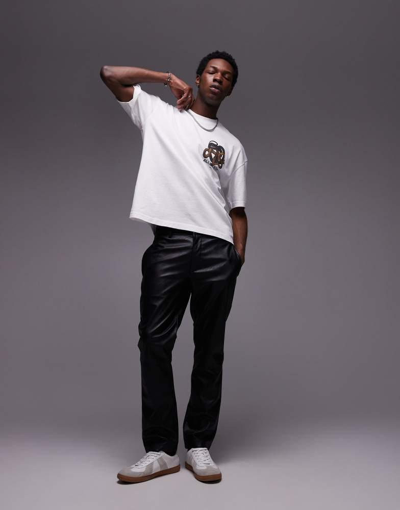 ALL SAINTS AllSaints Reticulate back graphic t-shirt in white