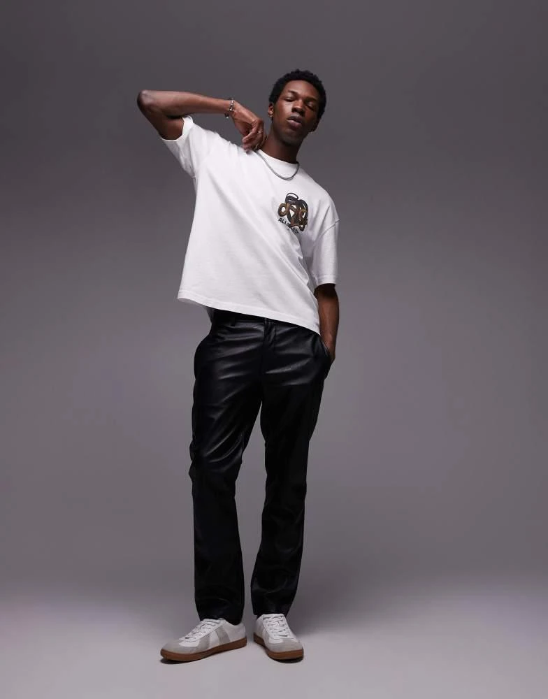ALL SAINTS AllSaints Reticulate back graphic t-shirt in white 2
