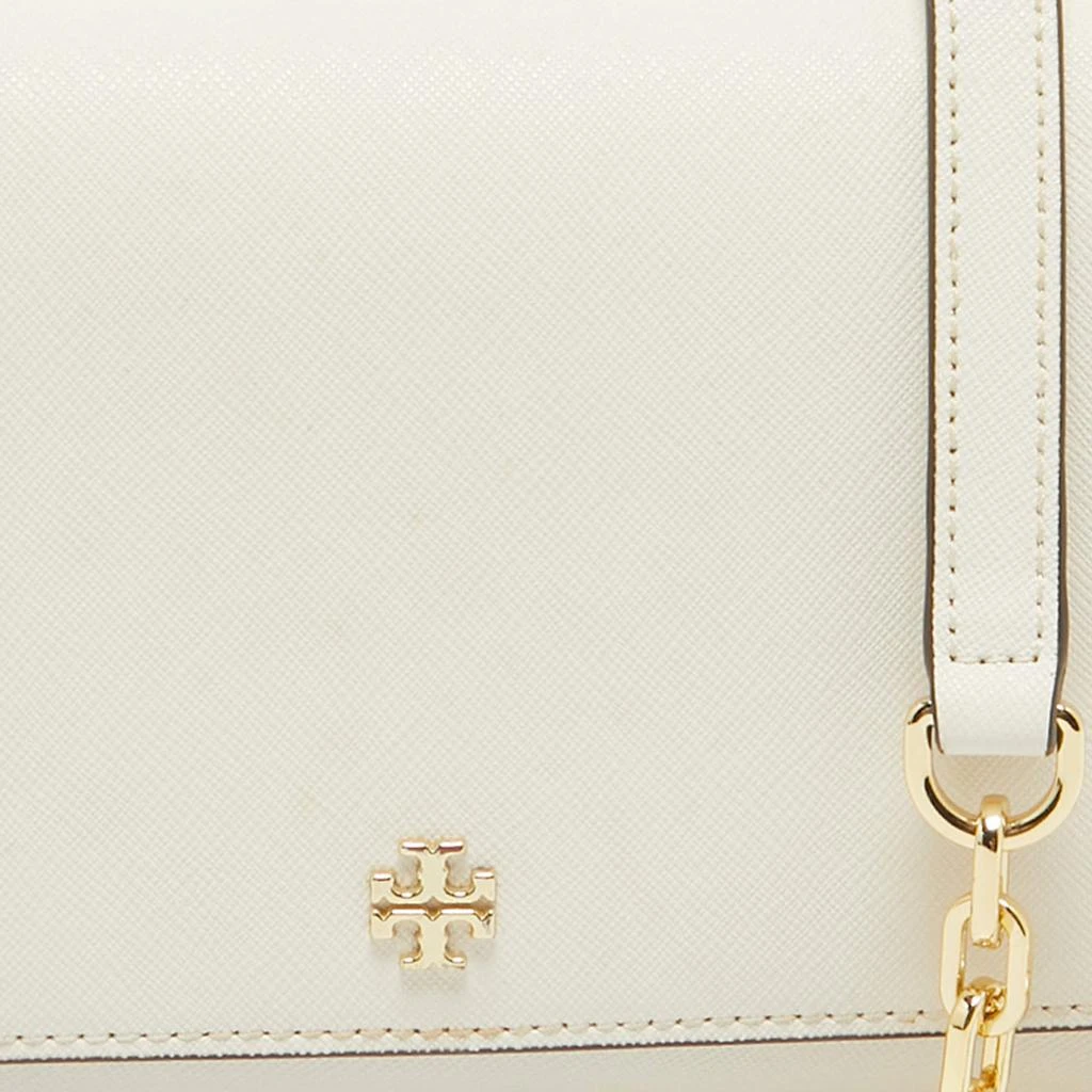 Tory Burch Tory Burch White Leather Emerson Wallet On Chain 5