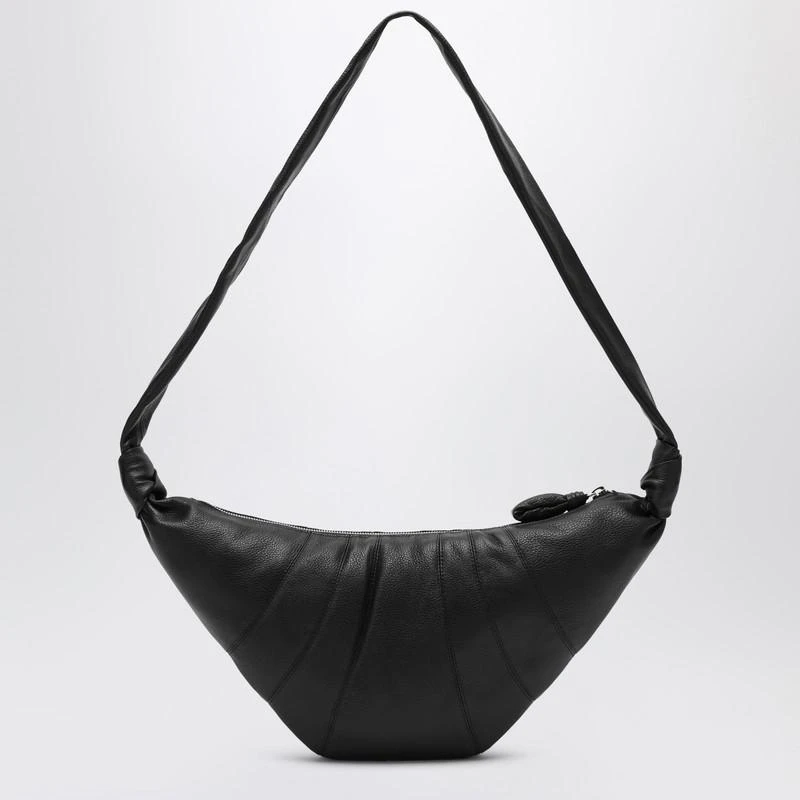 Lemaire Medium Croissant bag in black leather 4