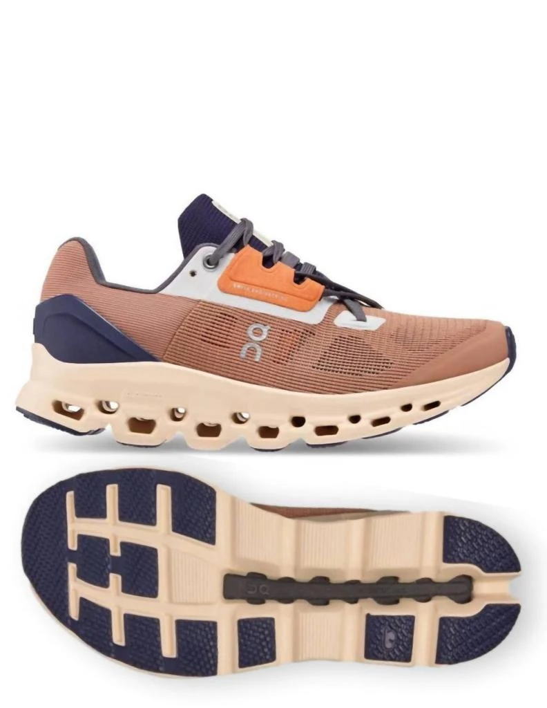 On Running Women's Cloudstratus Running Shoes - B/medium Width In Cork|Fawn