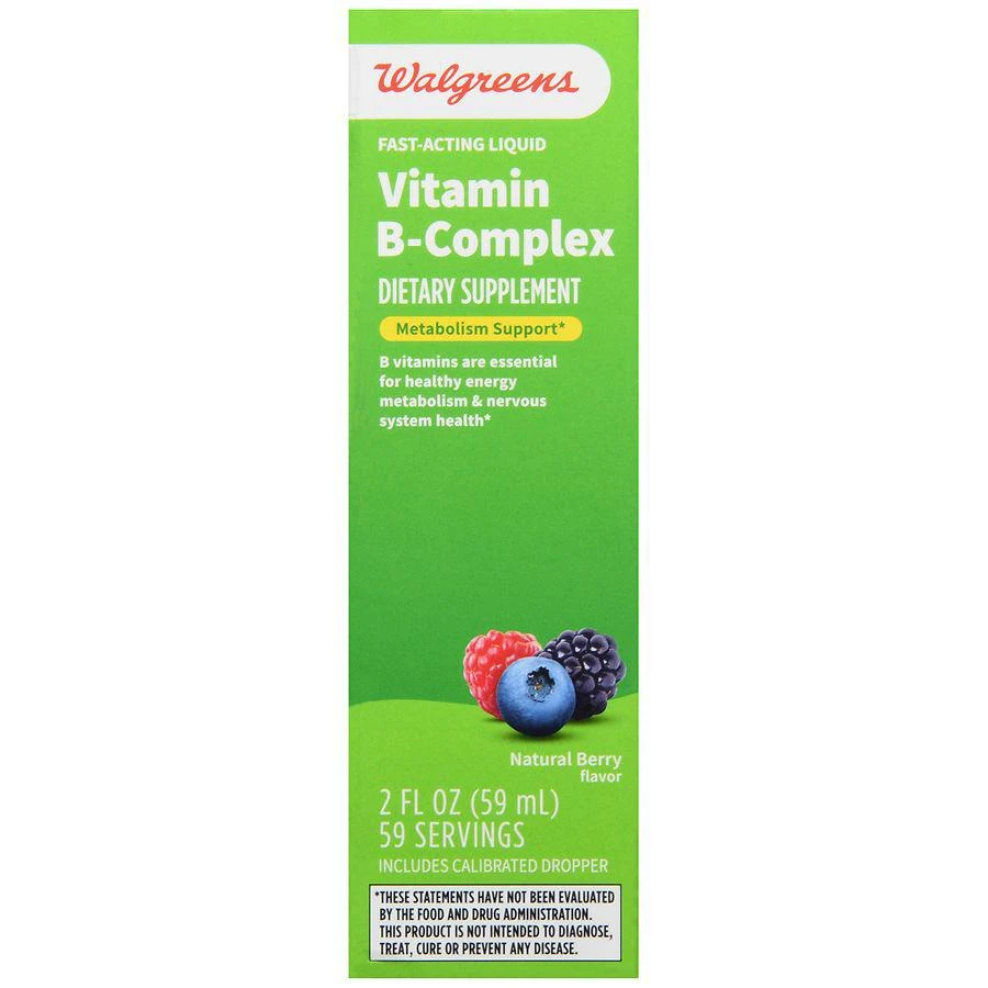 Walgreens Vitamin B-Complex Fast-Acting Liquid Natural Berry 2