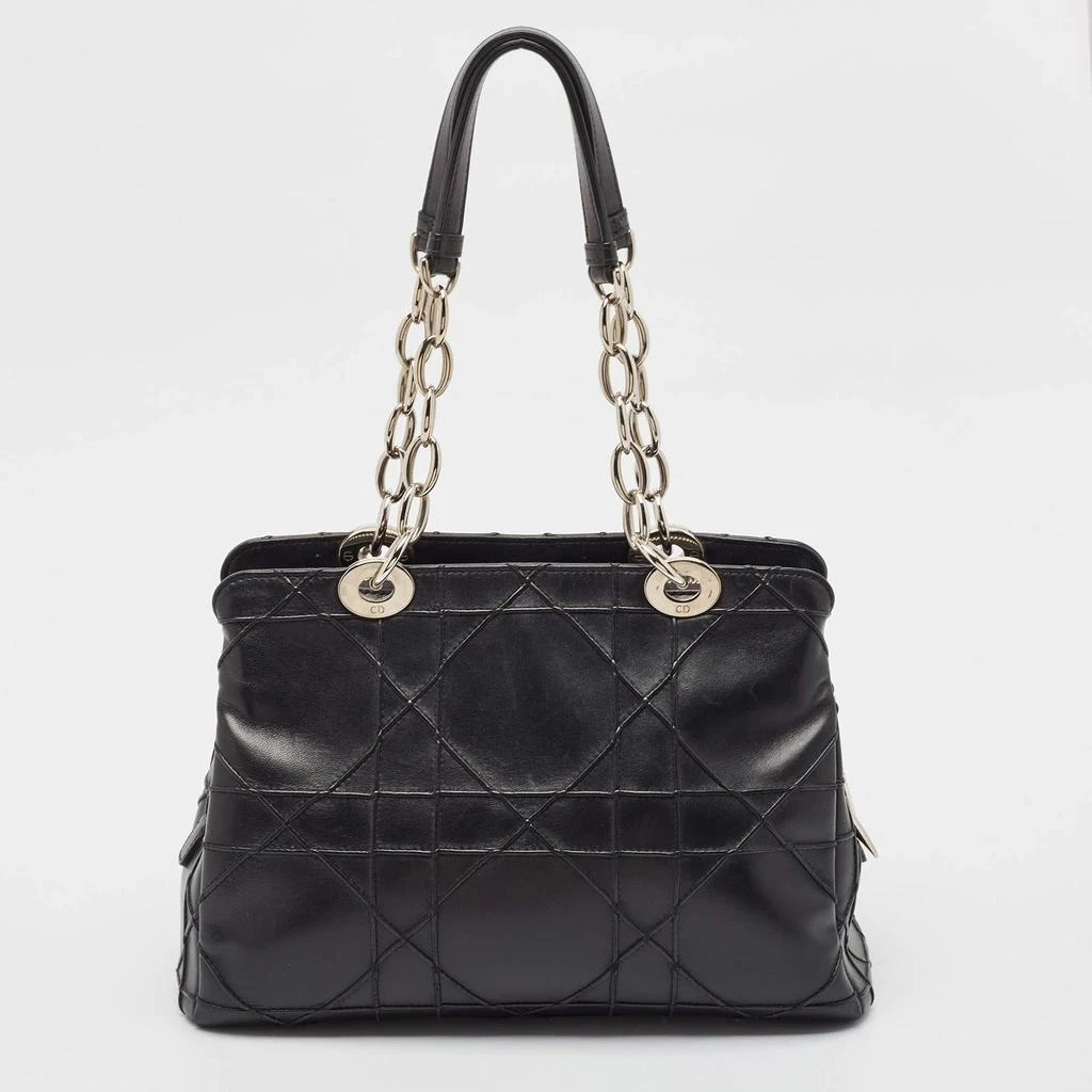 Dior Dior Black Macrocannage Leather Soft Chain Tote 5