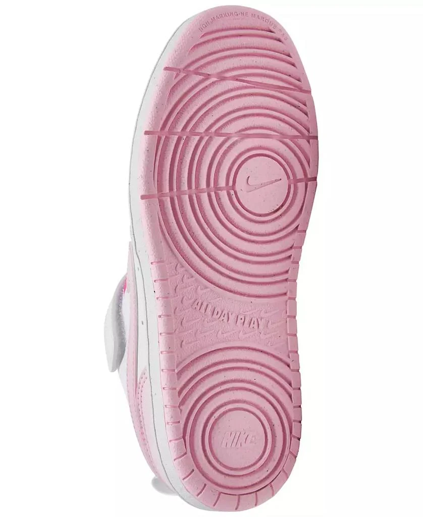 NIKE Little Girls Court Borough Low Recraft Adjustable Strap Casual Sneakers from Finish Line