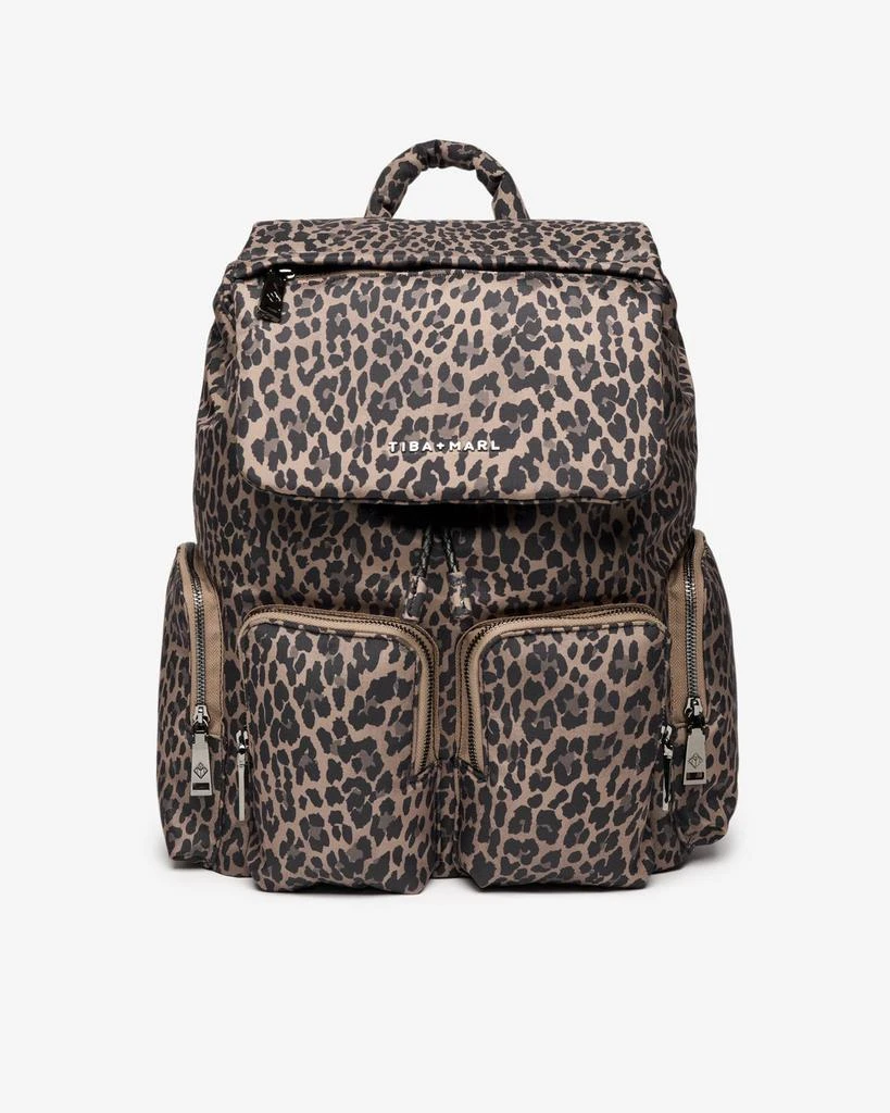 Tiba + Marl Alto Changing Backpack Brown Tonal Leopard