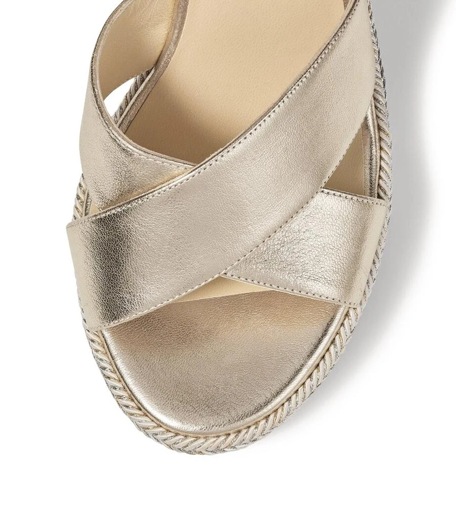 Jimmy Choo Dellena 100 Leather Wedge Sandals 2