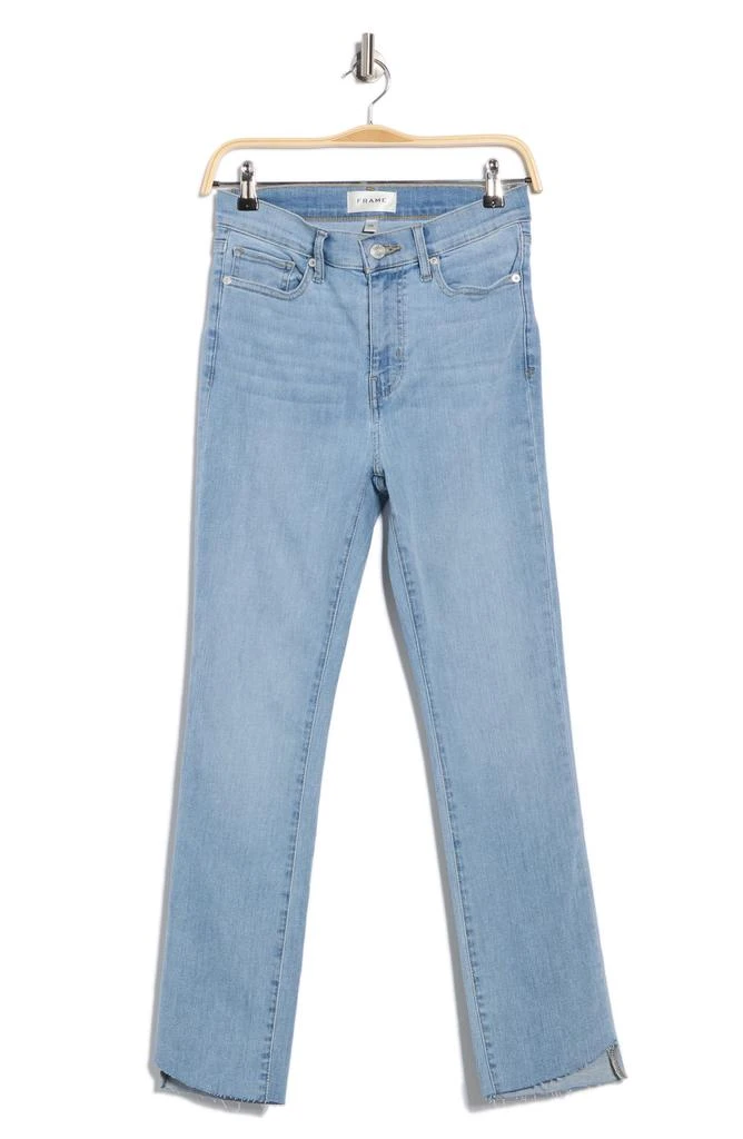 FRAME High Waist Step Hem Straight Leg Jeans 3