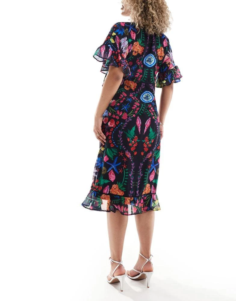 Hope & Ivy Maternity Hope & Ivy Maternity midi smock dress in bright floral 4