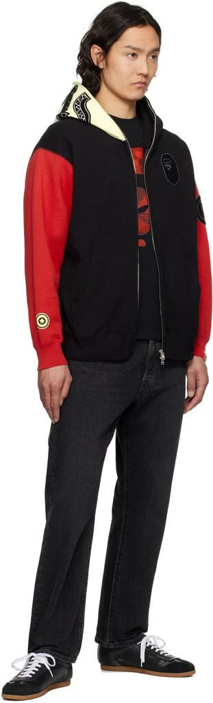 Bape Black & Red China Shark Full Zip Hoodie 4