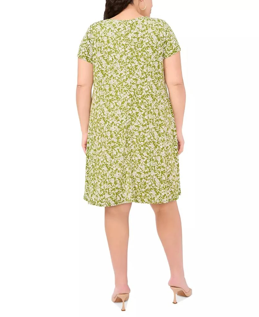 Plus Size Short-Sleeve Ring-Hardware Shift Dress – On Sale Now