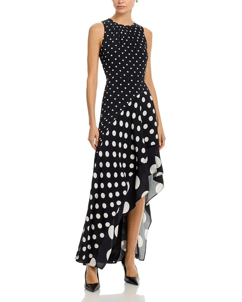 holiday green dress Lace Trim Midi Slip Dress | Modern Satin Elegance main image 0