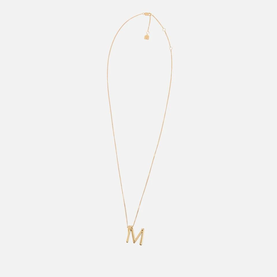 ASTRID 
MIYU Astrid 
Miyu Initial Pavé 18K Gold-Plated Necklace 1