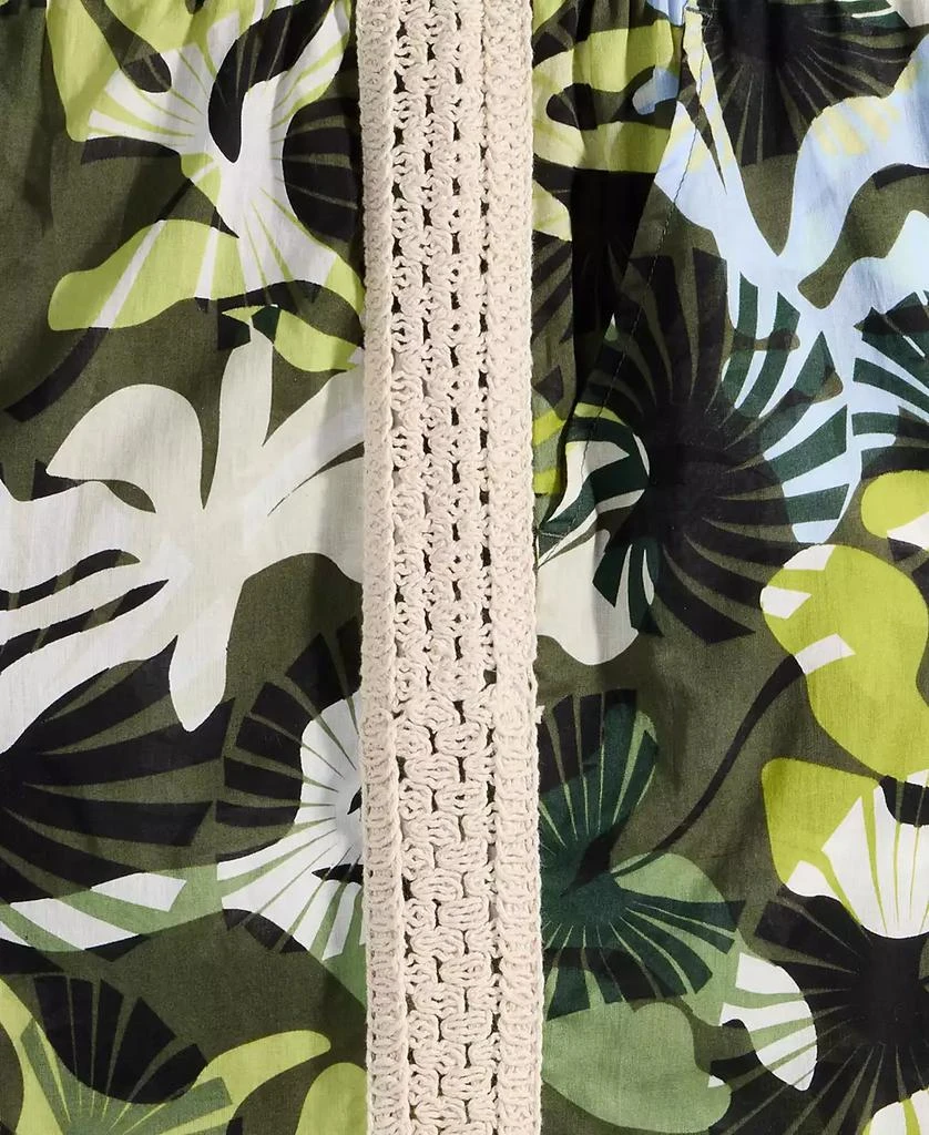 On 34th Women's Leaf-Print Crochet-Trim Wide-Leg Pants, Exclusively at Macy's 6