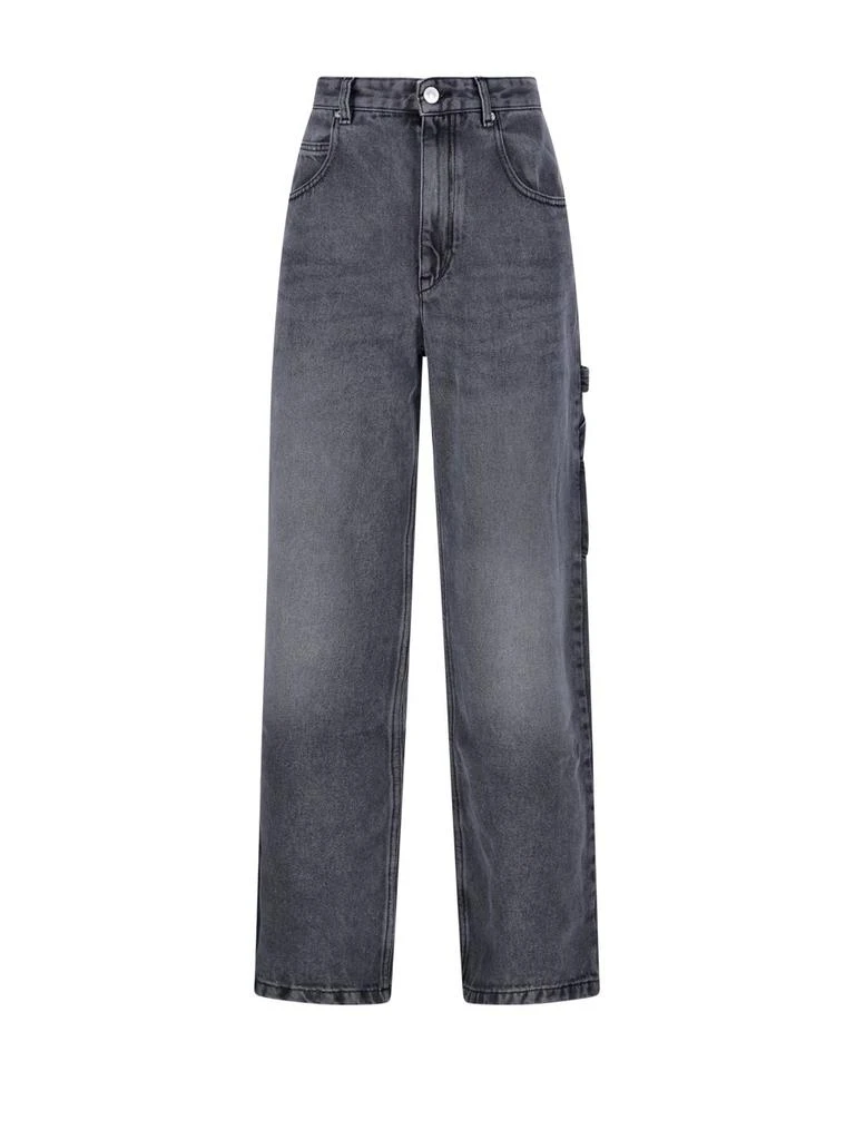 Isabel Marant Isabel Marant Bymara Logo Patch Wide-Leg Jeans 1
