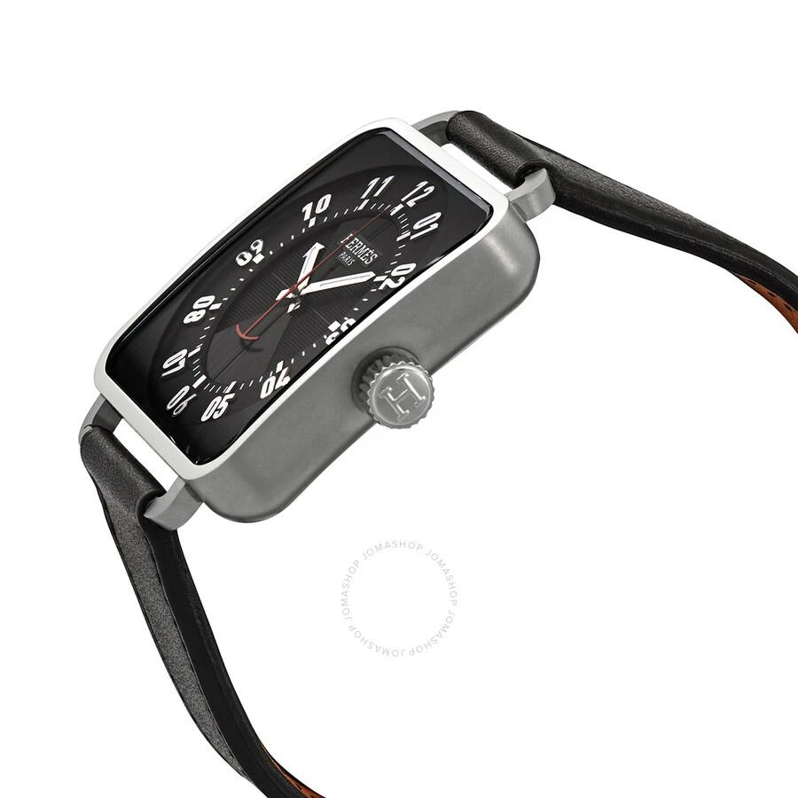 Hermes Hermes Carre H Automatic Black Guilloche Dial Men's Watch 045777WW00 2