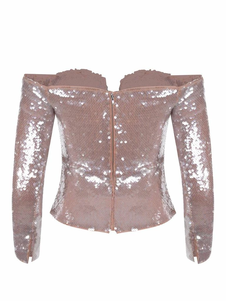 Self Portrait Self-Portrait Sequin Off Shoulder Top 2