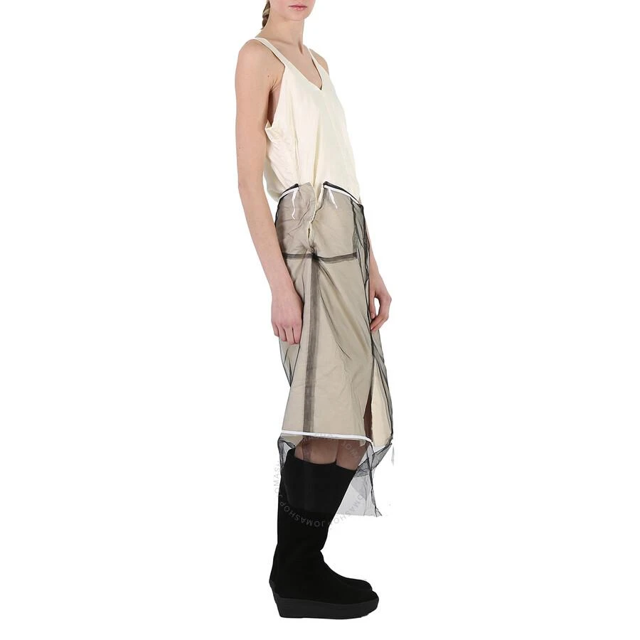 MAISON MARGIELA Ladies Ecru Layered Calico Midi Dress 3