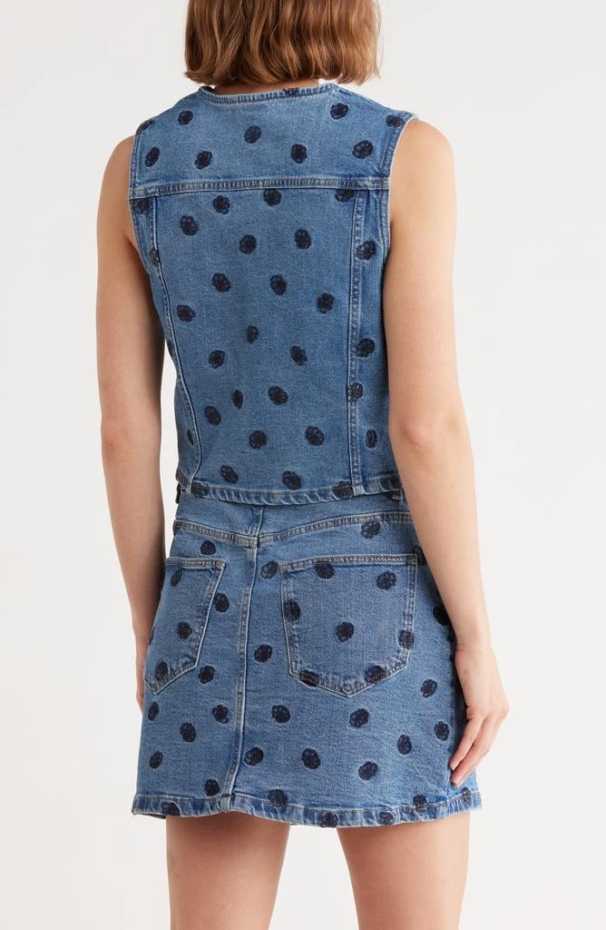 VERO MODA Alina Embroidered Denim Vest 2