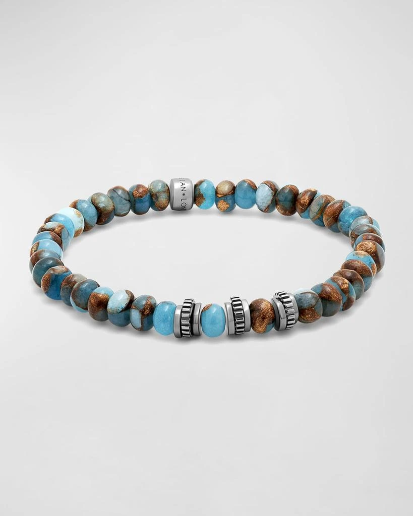 Tateossian Men's Nepal Bead Stretch Bracelet 1