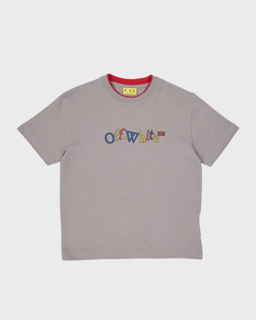 Off-White Boy's Bookish Logo-Print T-Shirt, Size 14 1