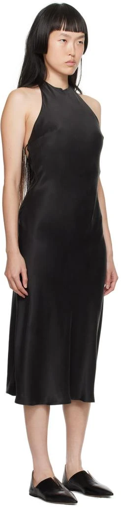 Silk Laundry Black Halter Midi Dress 2