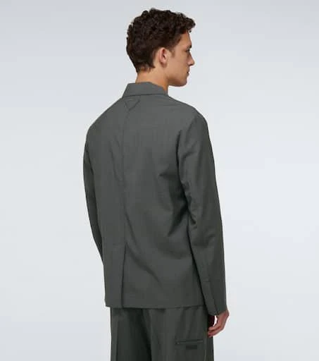 Prada Single-breasted wool poplin jacket 4