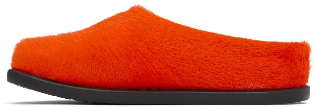 Marni Kids Orange Fussbett Sabot Mules 3