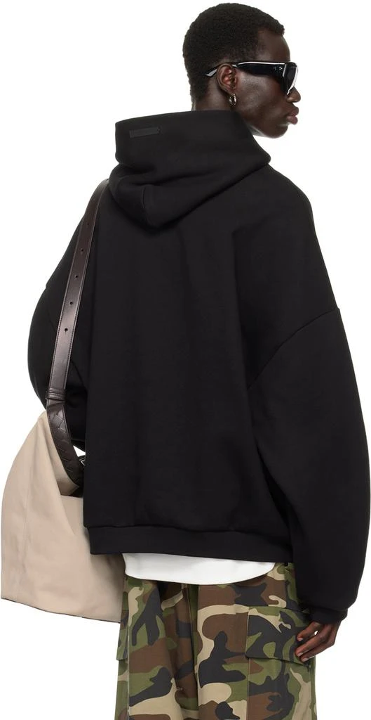 Essentials Black Printed Logo Hoodie 3