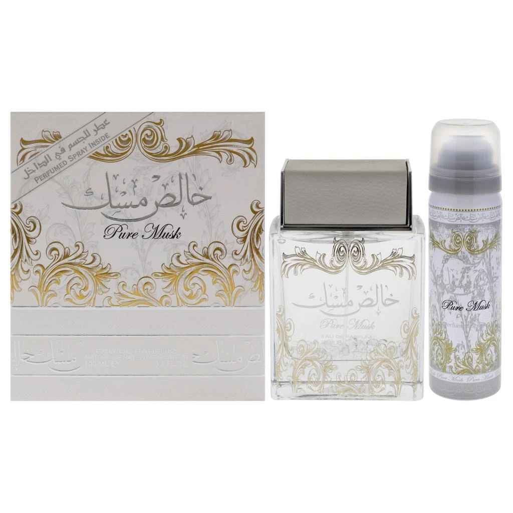 Lattafa Pure Musk by  for Unisex - 2 Pc Gift Set 3.4oz EDP Spray, 1.7oz Perfumed Spray 1