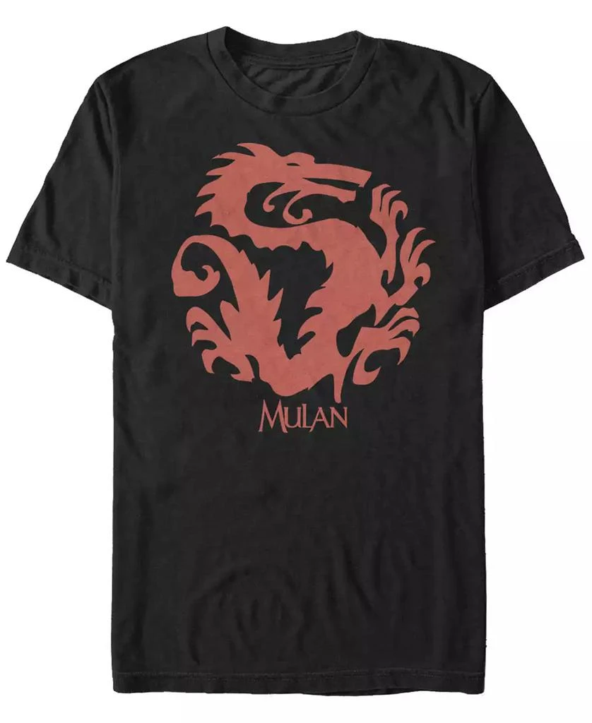FIFTH SUN Disney Men's Mulan Mushu Outline Logo Short Sleeve T-Shirt 1