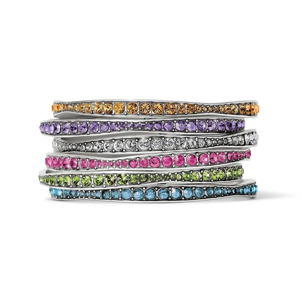 Brighton Women's Light Hearted Crystal Bangle In Topaz 3