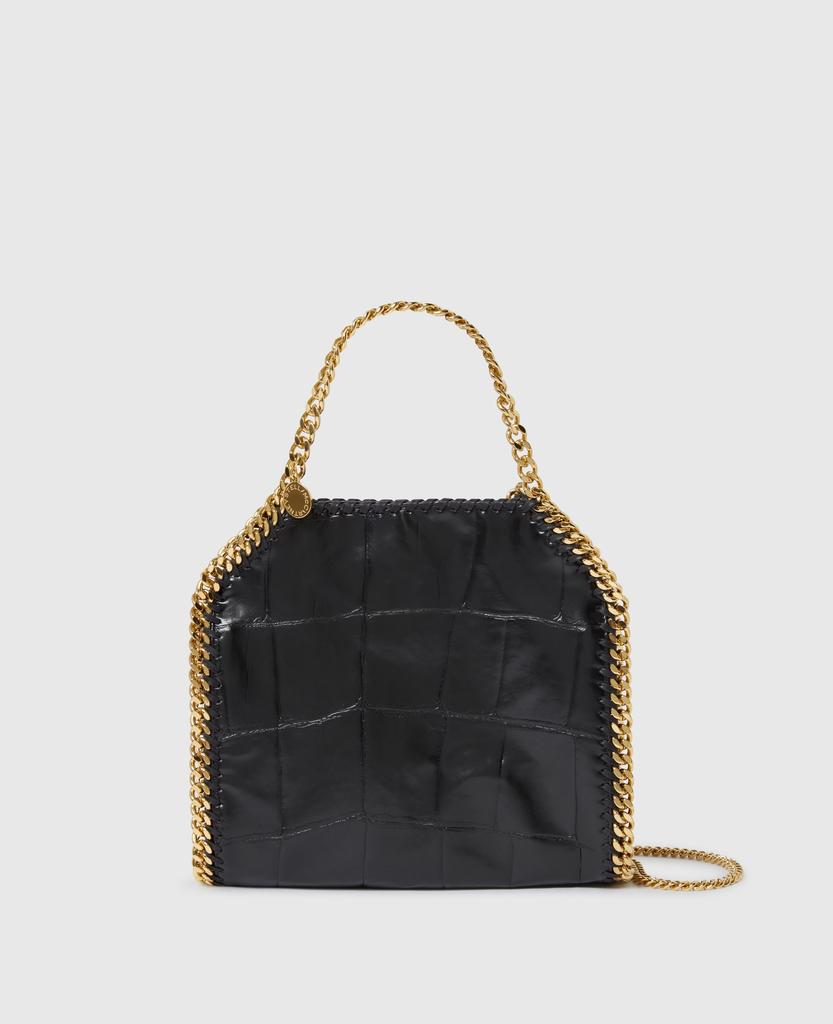 Stella McCartney Stella McCartney - Falabella Crocodile-Embossed Mini Tote, Woman, Black