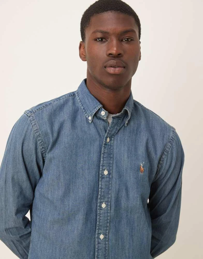 Ralph Lauren Polo Ralph Lauren custom fit denim shirt in dark blue