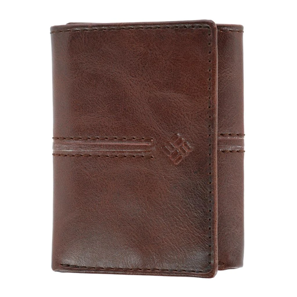 Columbia Men's RFID Protected Trifold Wallet with Double Row Stitching 1