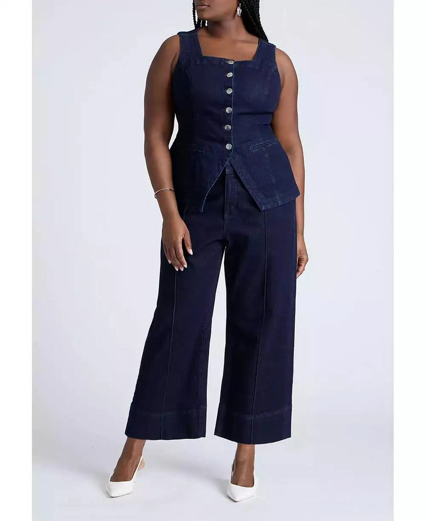 ELOQUII Plus Size Denim Vest 3