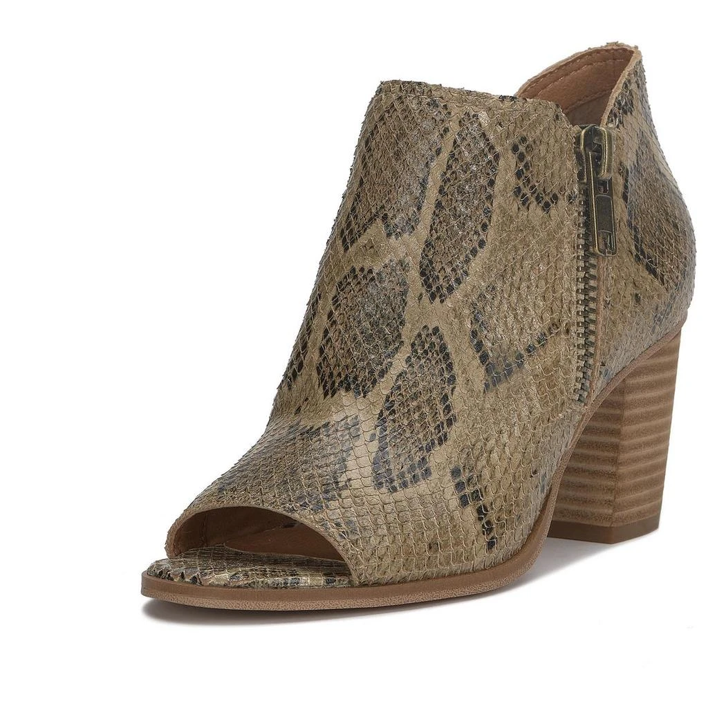 Lucky Brand Joseleen Womens Leather Peep-Toe Booties 2