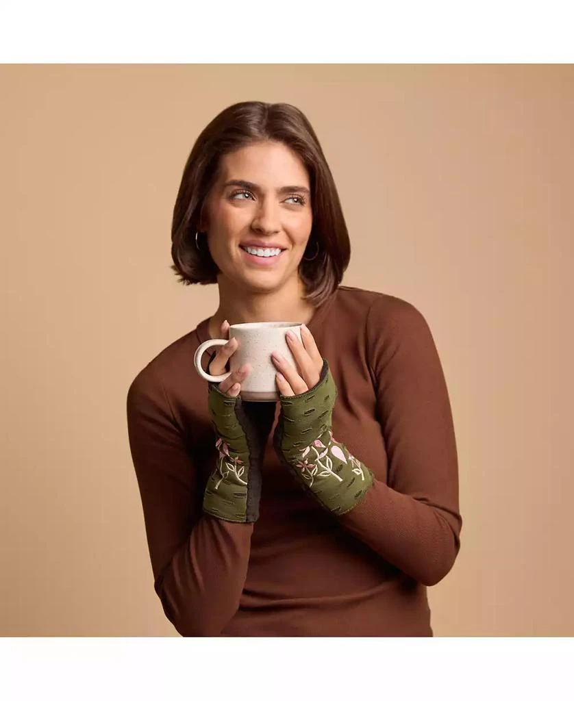 Feelgoodz Women s Artisan Crafted Fleece Lined Viola Fingerless Gloves 3