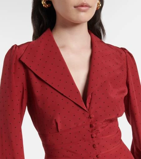 Alessandra Rich Polka-dot silk midi dress 4