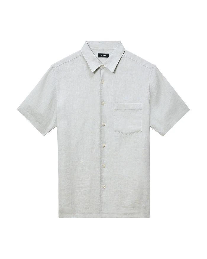Theory Irving Short-Sleeve Shirt in Relaxed Linen 8
